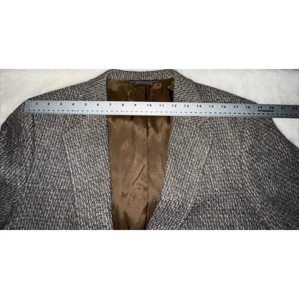 LEVIS Men`s 44L Gray/Blue Tweed WESTERN WEAR Blazer JACKET Rockabilly Elbow pads